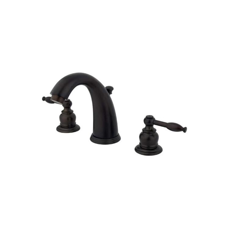 Kingston Brass GKB985KL Water Saving Knight Widespread Lavatory Faucet, Oil Rubbed Bronze image - 1