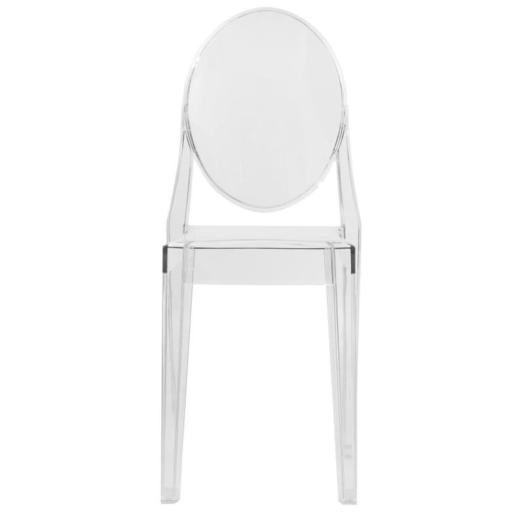 LeisureMod Marion Transparent Acrylic Modern Chair - Set of 4 - Image 2