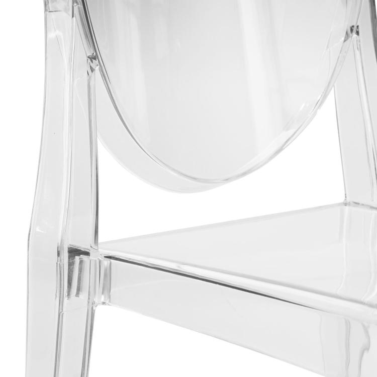 LeisureMod Marion Transparent Acrylic Modern Chair - Set of 4 - Image 6