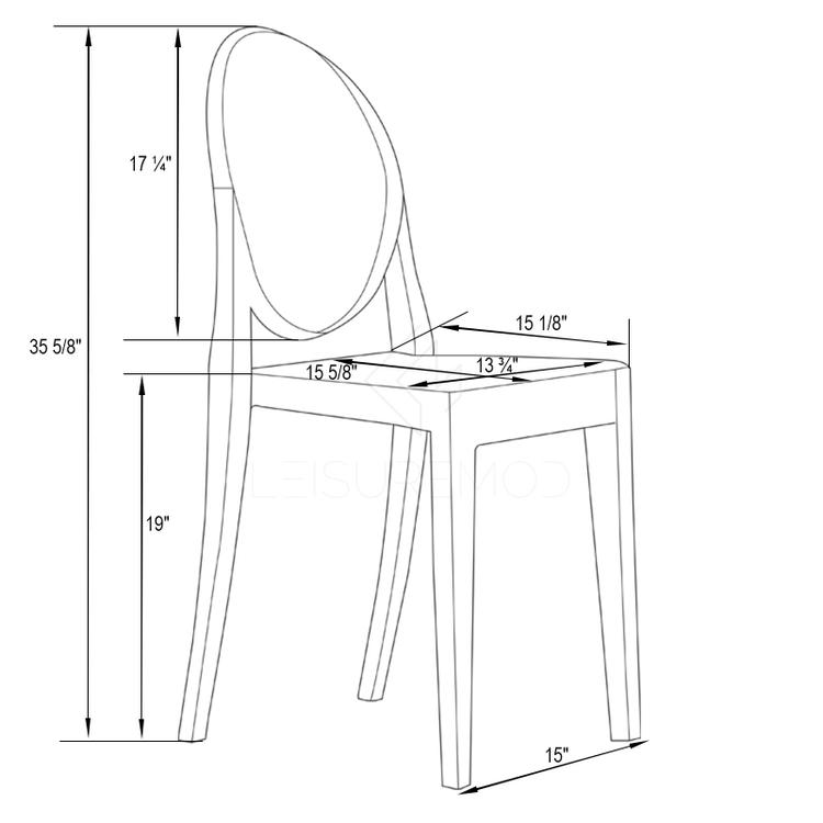 LeisureMod Marion Transparent Acrylic Modern Chair - Set of 4 - Image 8