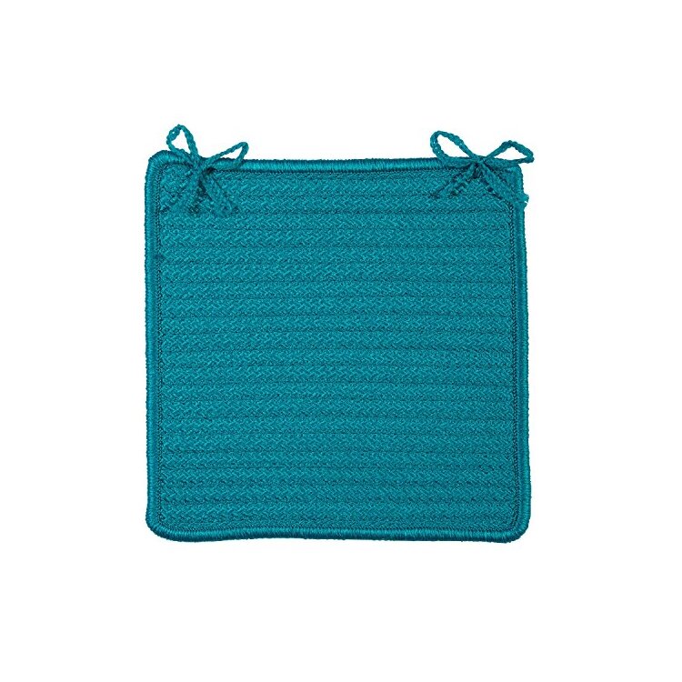 Turquoise Chair Pads Set of 4 Solid Protective Cushions - Colonial Mills image - 1