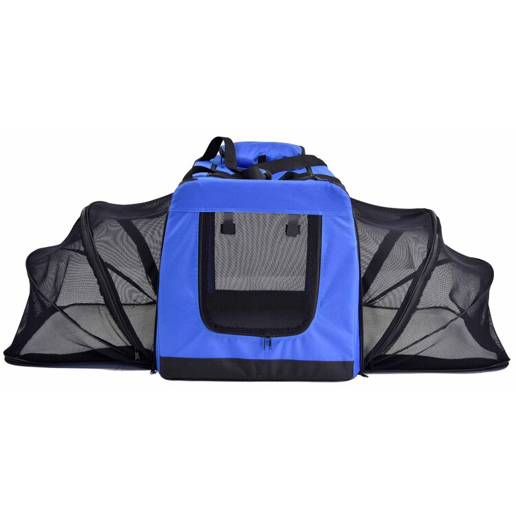 Metal Framed Soft - Folding Collapsible Expandable Dog Crate - Pet Life image - 1