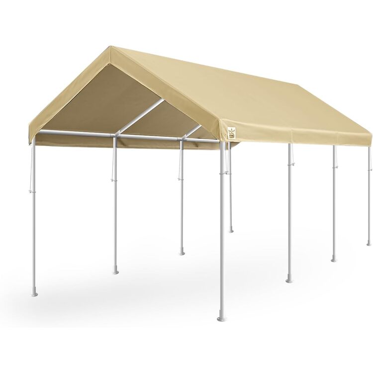 King Canopy HerculesCarport 10-Leg Steel Frame Canopy White