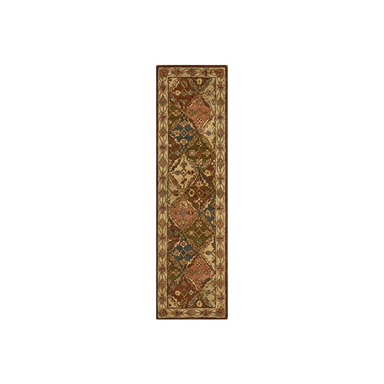 Wool Pile Beige Traditional Large Rectangle Rug 7'6x9'6 - Safavieh image - 1