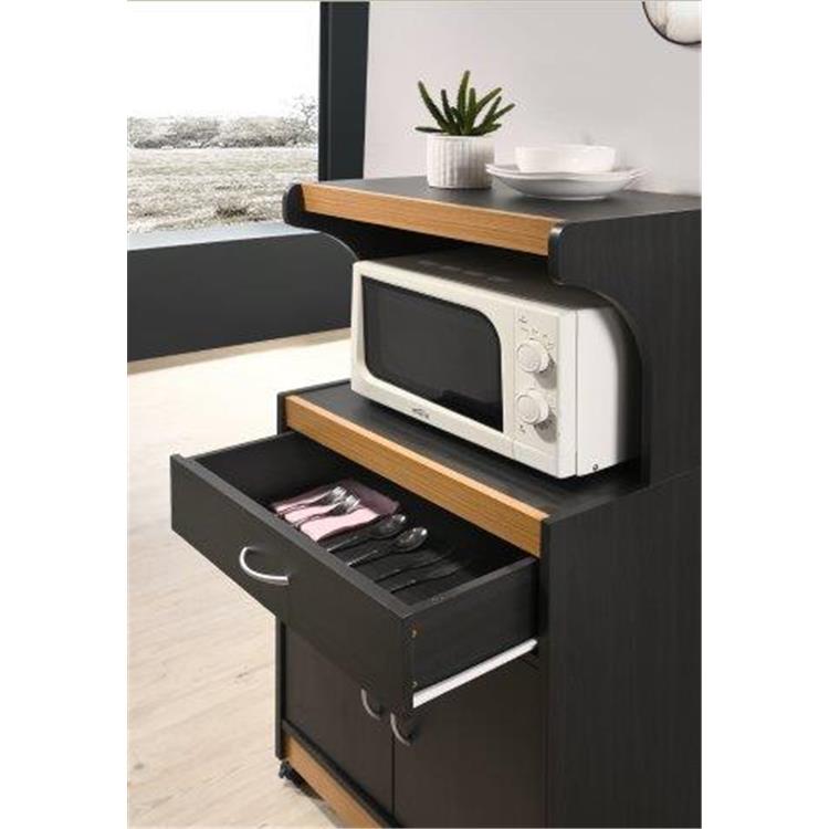 Hodedah Microwave Cart with Wheels, Storage and Shelf From 91.5800