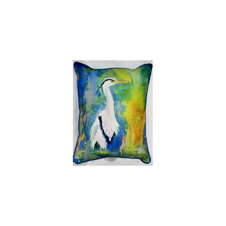 Blue Heron Polyester Pillow Cover & Insert for Modern Living image - 1