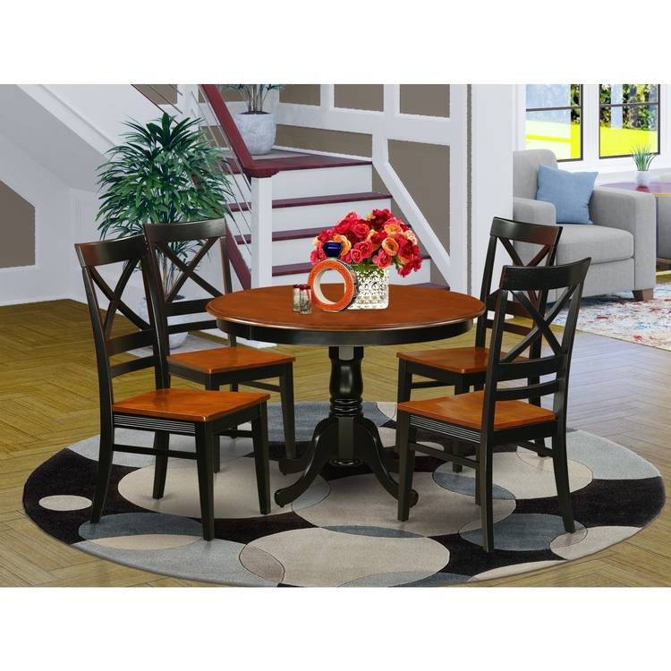 Set With A Round Small Table And Kitchen Chairs image - 1