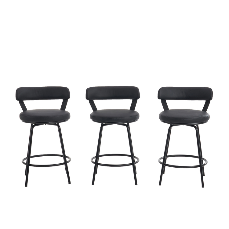 Ashley 32.7 in. Camel Metal Swivel Bar Stool (Set of 3) image - 1