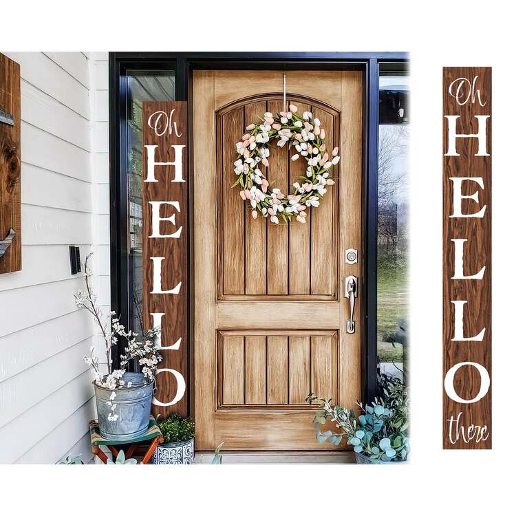 TX USA Welcome Porch Sign - 'Oh Hello There' - OJCommerce.com