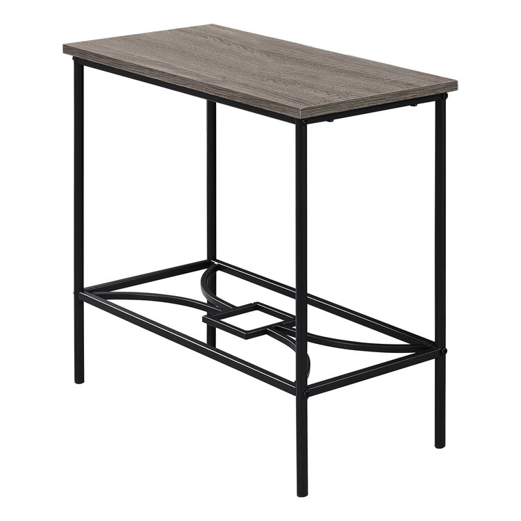 2 Tier Metal Accent Table Dark Taupe Finish Contemporary Style image - 1