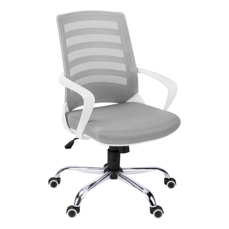 Adjustable Ergonomic Swivel Office Chair White image - 1