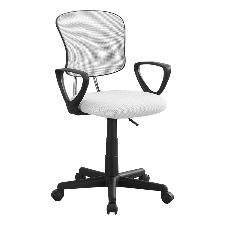 Office Chair Adjustable Height Swivel Ergonomic Desk Chair - Mesh Back & Armrests - Grey & Black image - 1