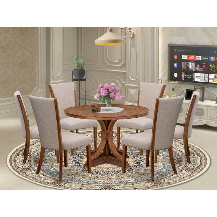 Luxe by East West Furniture Piece Dining Set for Consists of a