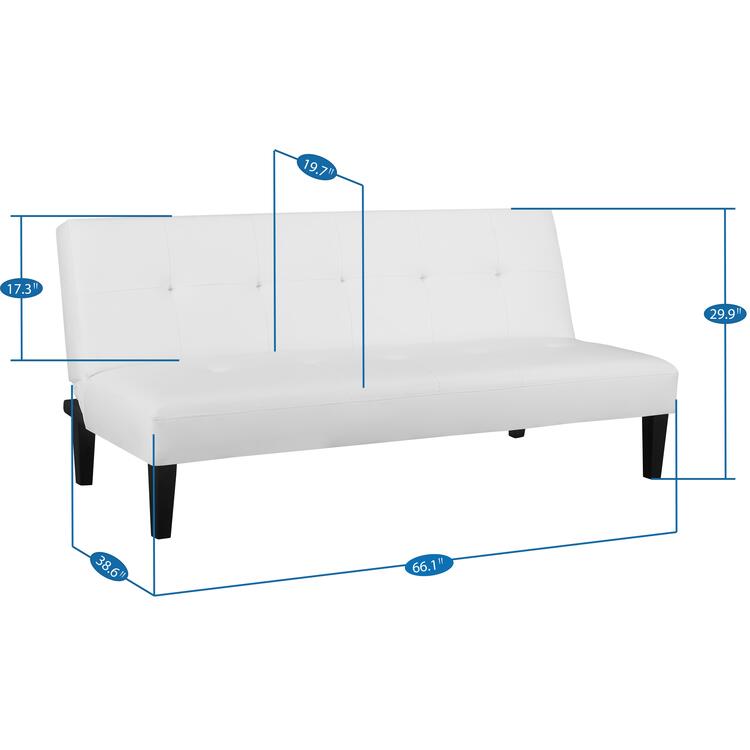 Naomi Home Button Tufted Futon Sofa Bed for Living Room image - 1