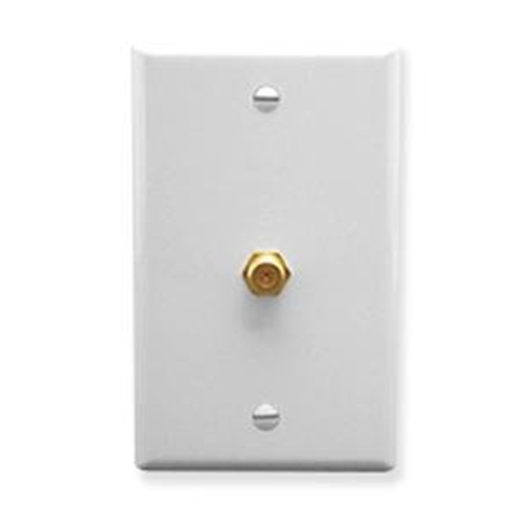 Wall Plate- F-Type- White image - 1