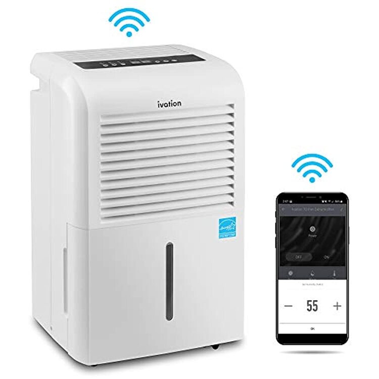  Smart Wi-Fi 2.25 Gal Dehumidifier With Hose Connector
