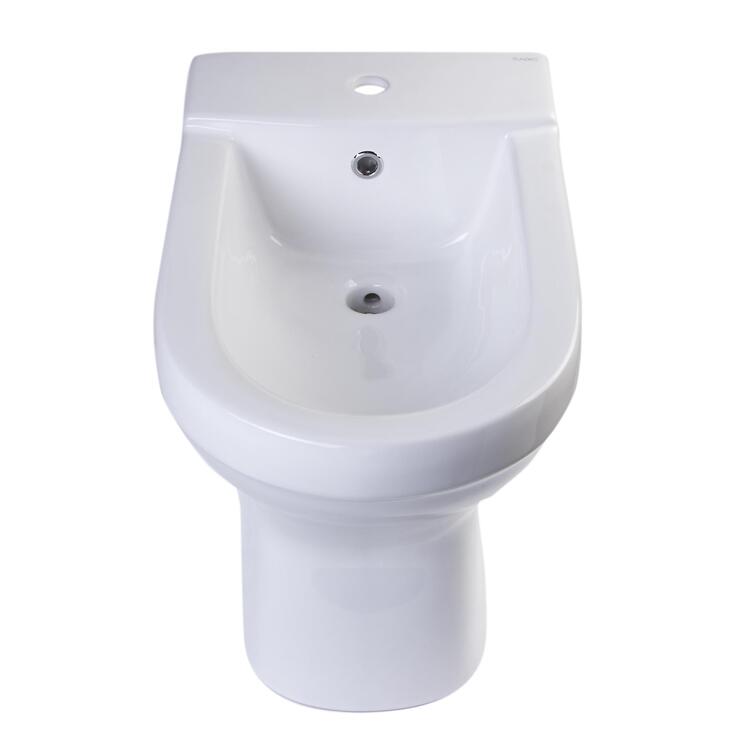 EAGO JA1010 White Ceramic Bathroom Bidet with Elongated Seat image - 1