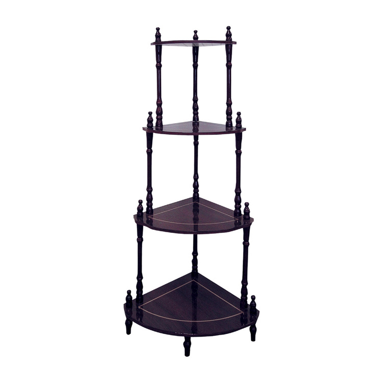 ORE International Cherry 4-Tier Corner Stand image - 1