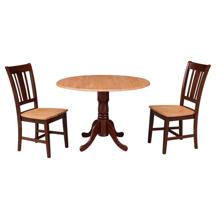 International Concepts 42" Dual Drop Leaf Table With 2 San Remo Chairs image - 1