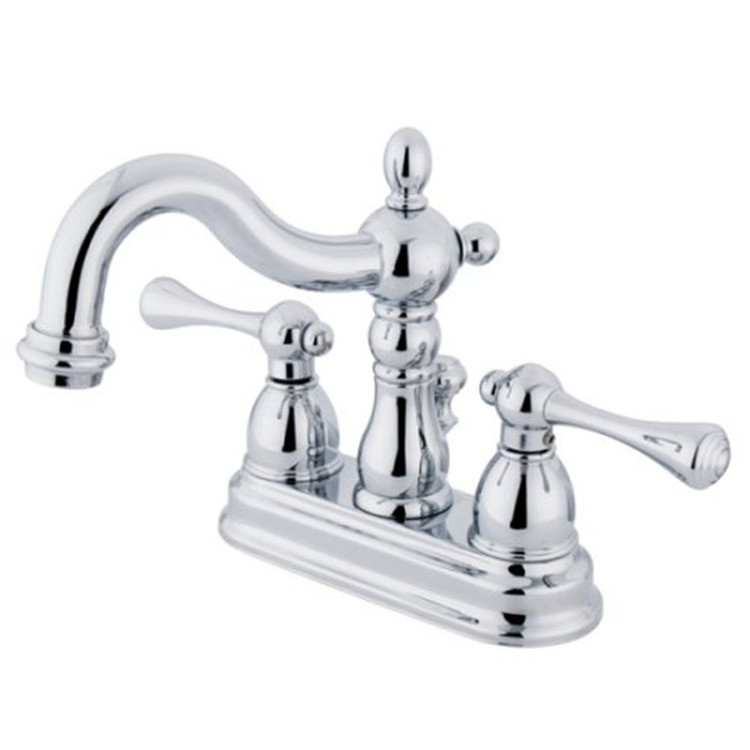 Kingston Brass Heritage Two Handle 4" Centerset Lavatory Faucet with Retail Pop-up image - 1