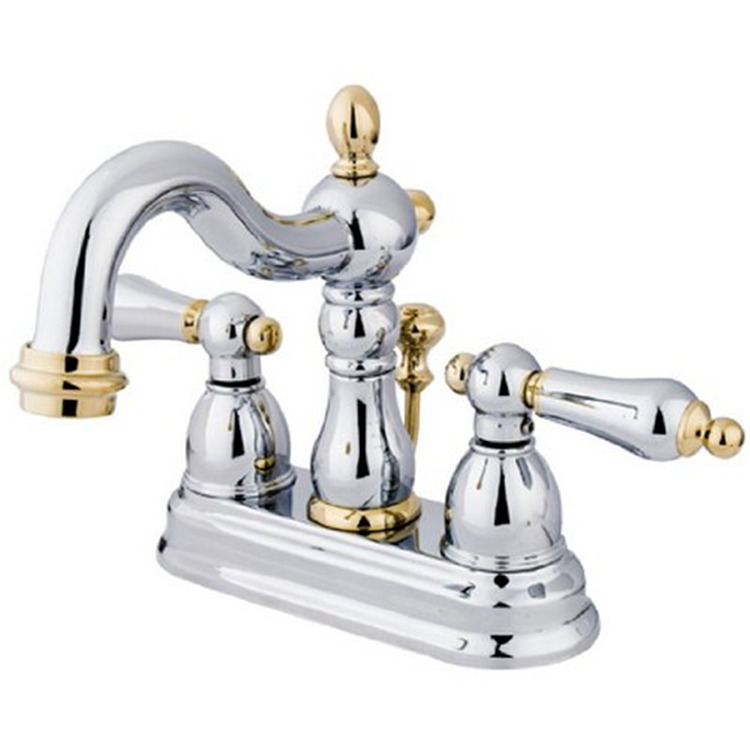 Kingston Brass Heritage Two Handle 4" Centerset Lavatory Faucet with Retail Pop-up image - 1