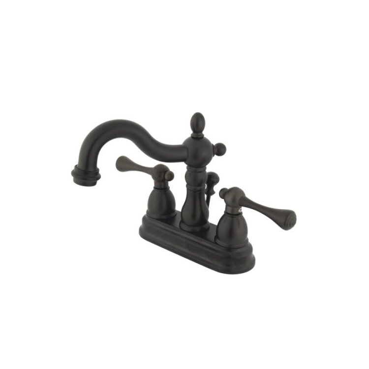 Two Handle Centerset Lavatory Faucet with Retail Pop - up 4 Spread - Kingston Brass image - 1