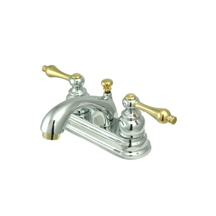 Two Handle Centerset Lavatory Faucet with Pop - up Drain and Deck Plate - Kingston Brass image - 1