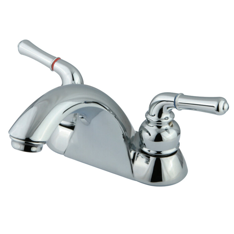 Kingston Brass KB2621LP 4-Inch Centerset Lavatory Faucet, Polished Chrome image - 1