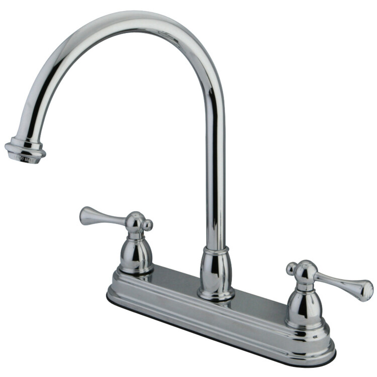 Kingston Brass KB3741BL 8-Inch Centerset Kitchen Faucet, Polished Chrome image - 1