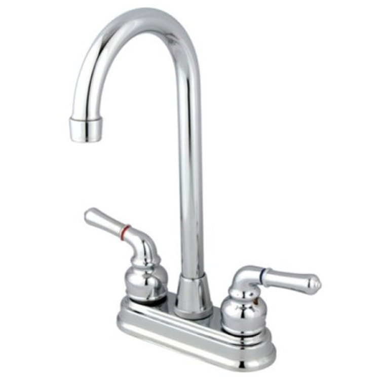 Kingston Brass Magellan Two Handle 4" Centerset High-Arch Bar Faucet image - 1