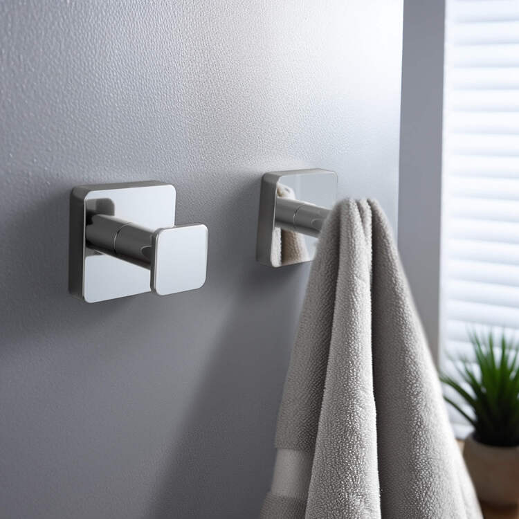 KIBI Modern Bathroom Hook Set - 3 Blaze Towel & Robe Hooks image - 1