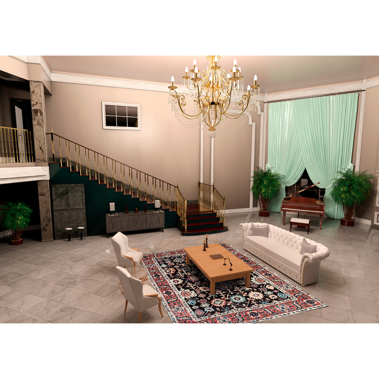 EORC C.Brown / R.Red Traditional Classic Serapi Design Area Rug image - 1