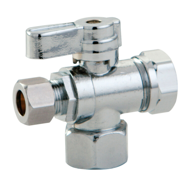 1/2 FIP x 3/8 OD Compact Valve 1/2 & 7/16 O.D. Slip Joint Shut Off - Kingston Brass image - 1