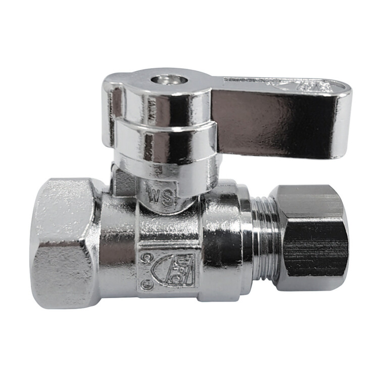 3/8" FIP x 3/8" O.D. Comp Straight Shut Off Valve image - 1