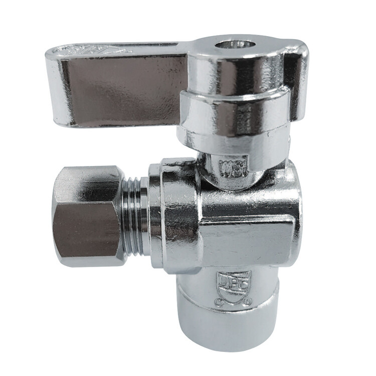 1/2" Sweat x 3/8" O.D. Comp Angle Shut Off Valve image - 1
