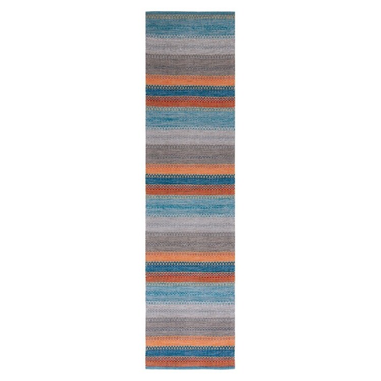 Safavieh Kilim 475 Rugs, Grey / Yellow, 2'-3" X 9', Runner image - 1