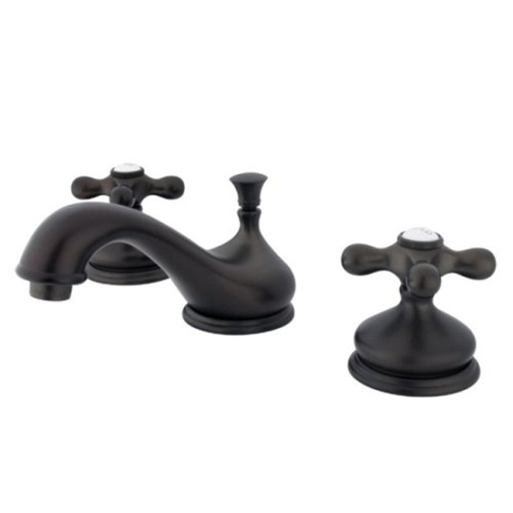 Kingston Brass Heritage Two Handle 8" to 16" Widespread Lavatory Faucet with Brass Pop-up image - 1