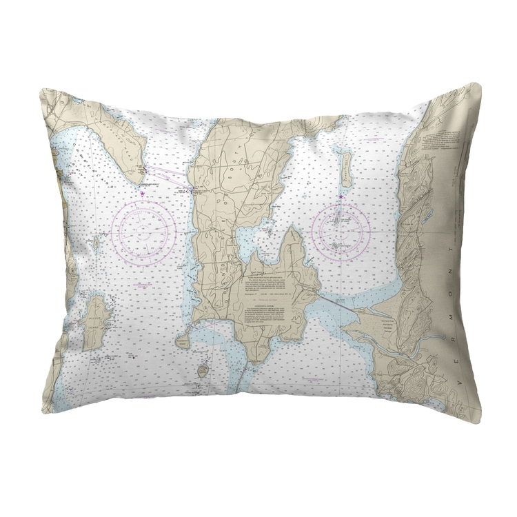 Nautical Map Indoor/Outdoor Pillow with Water & Fade Resistance image - 1