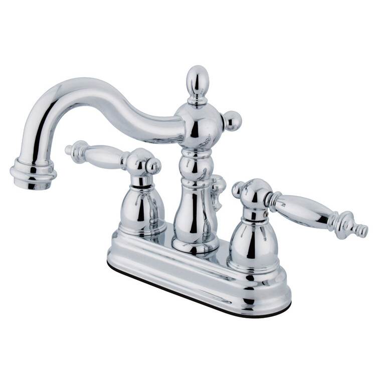 Kingston Brass KS1601TL 4-Inch Centerset Lavatory Faucet, Polished Chrome image - 1