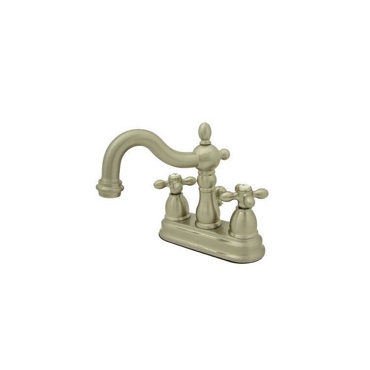 Heritage Two Handle Lavatory Faucet with Brass Pop - up 4 Centerset - Kingston Brass image - 1