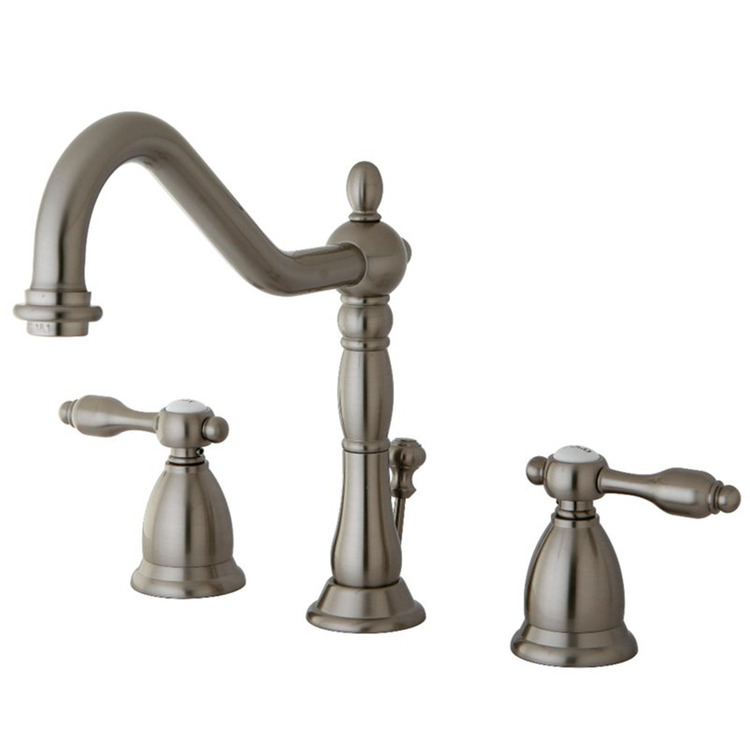 Kingston Brass Tudor Widespread Lavatory Faucet With Brass Pop-Up image - 1