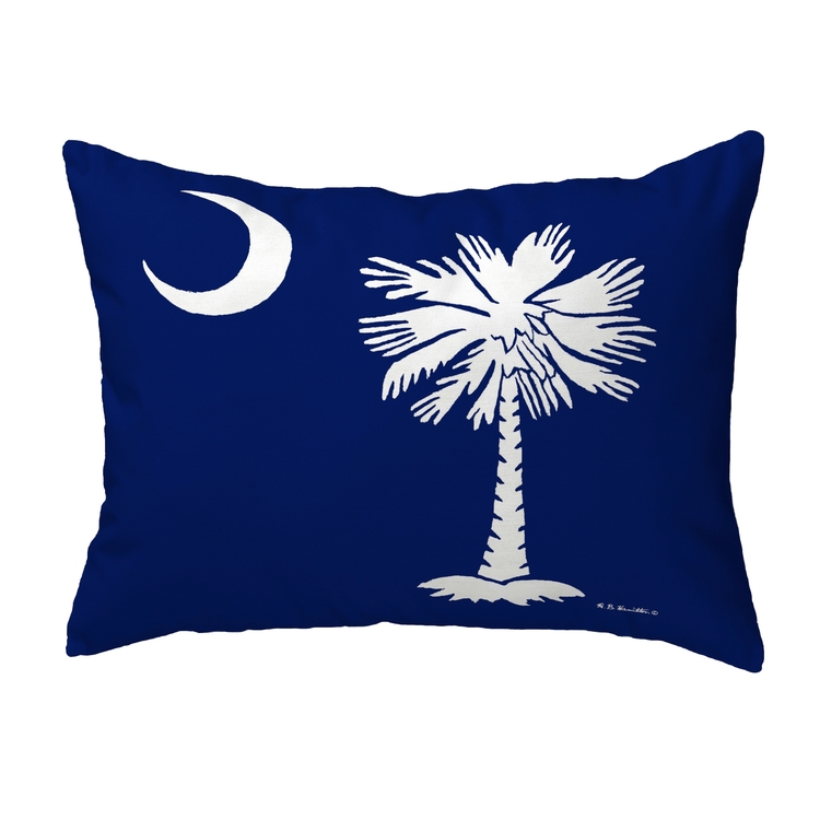 Betsy Drake Interiors Palmetto Moon Small No-Cord Pillow 11x14 image - 1