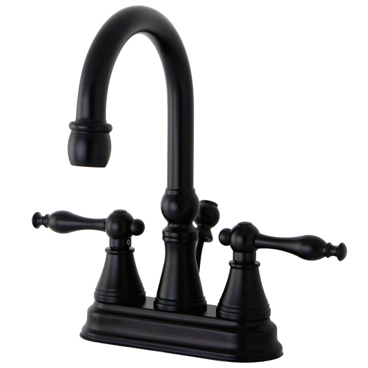 Oil Rubbed Bronze Centerset Lavatory Faucet 4 - Inch Spout - Kingston Brass image - 1