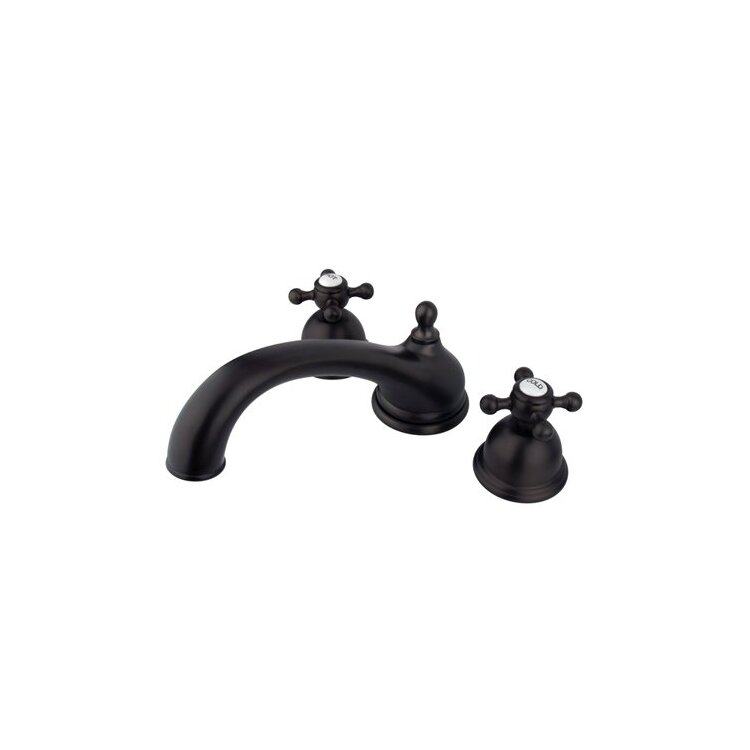 Vintage Brass Roman Tub Faucet Oil Rubbed Bronze Two Handles - Kingston Brass image - 1