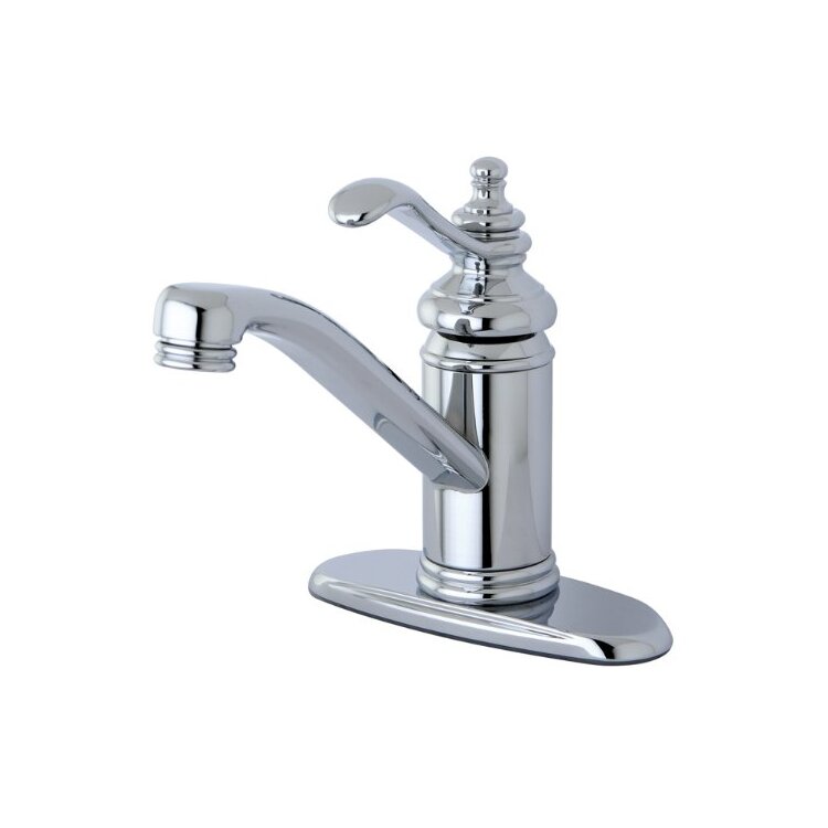 Centerset Lavatory Faucet with Single Handle and Deck Plate - Kingston Brass image - 1