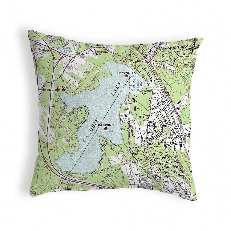 Nautical Map Noncorded Indoor/Outdoor Pillows for Home & Outdoor Use image - 1