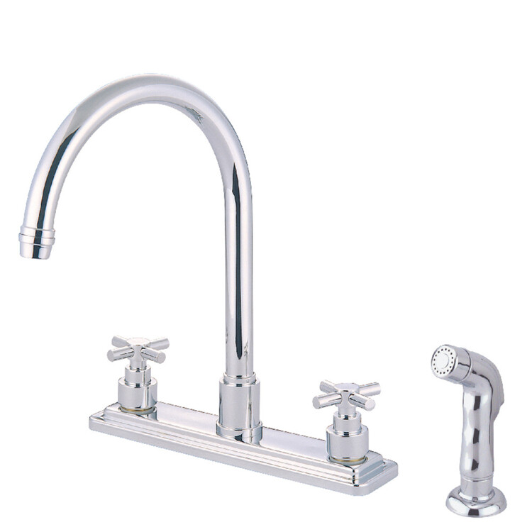 Kingston Brass KS8791EX 8-Inch Centerset Kitchen Faucet, Polished Chrome image - 1