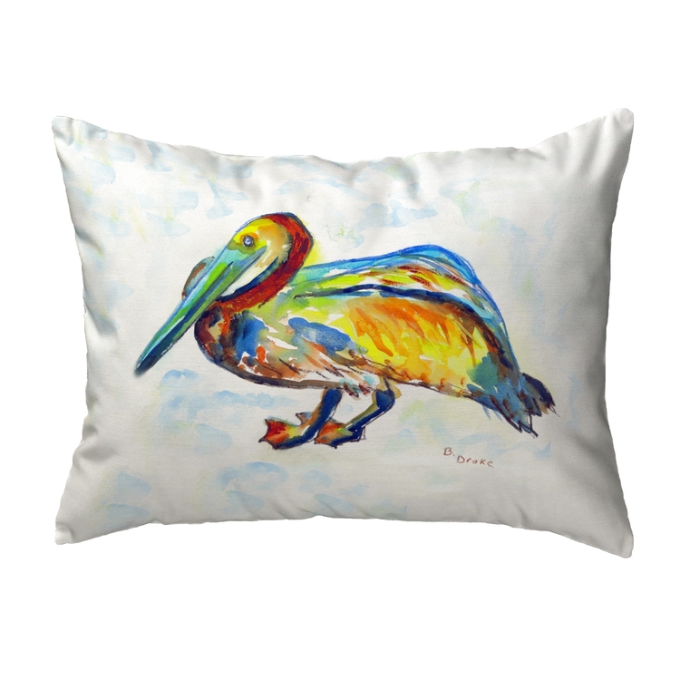 Betsy Drake Interiors Gertrude Pelican Small No-Cord Pillow 11x14 image - 1