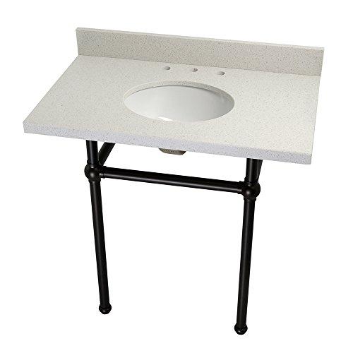 Fauceture Kvpb36wqb5 Vanity Sink With Brass Pedestal Oil Rubbed