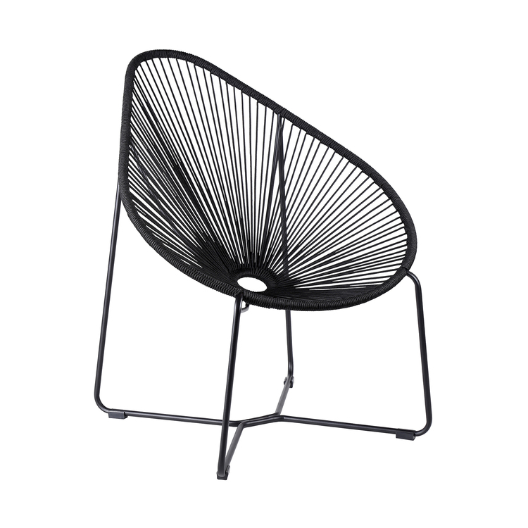 Papasan Chair Outdoor Lounge Steel Frame Rope Seat - Patio Garden Furniture image - 1